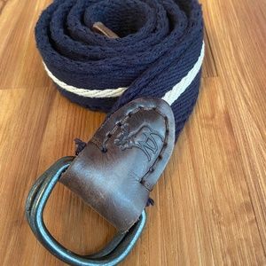 Abercrombie and Fitch Blue & White Preppy Belt 30-32" belt